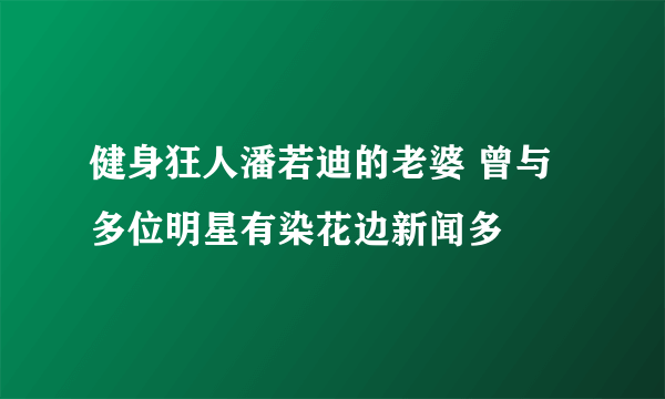 健身狂人潘若迪的老婆 曾与多位明星有染花边新闻多