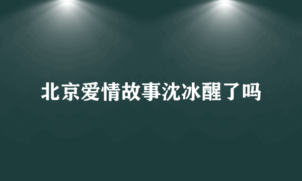 北京爱情故事沈冰醒了吗