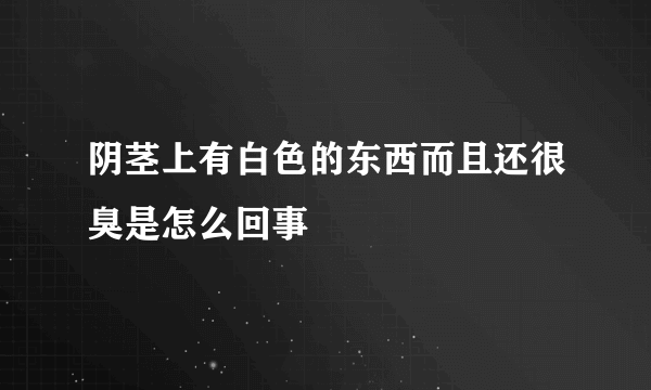 阴茎上有白色的东西而且还很臭是怎么回事