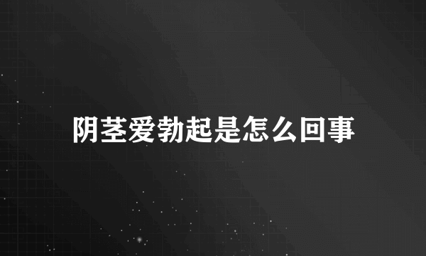 阴茎爱勃起是怎么回事