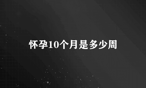 怀孕10个月是多少周