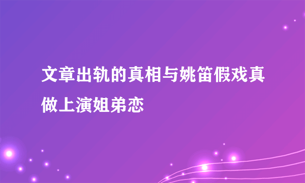 文章出轨的真相与姚笛假戏真做上演姐弟恋