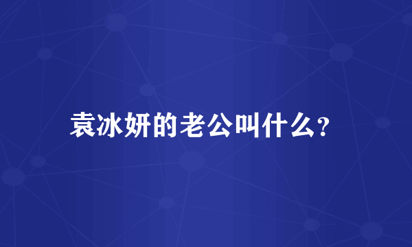 袁冰妍的老公叫什么？