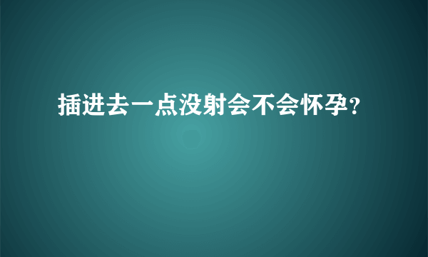 插进去一点没射会不会怀孕？