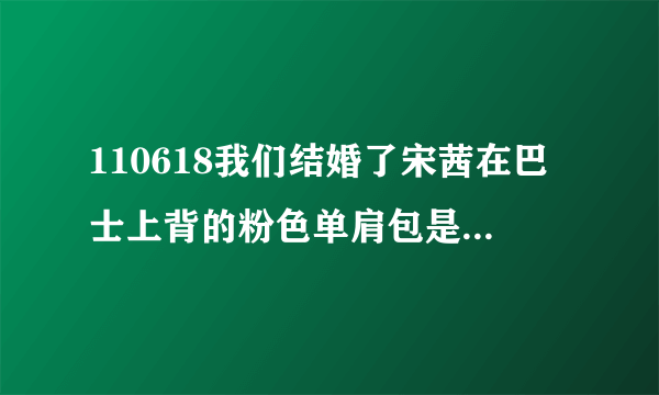 110618我们结婚了宋茜在巴士上背的粉色单肩包是什么牌子？