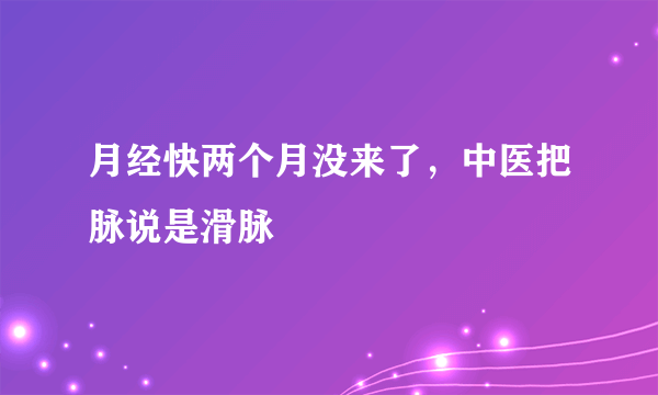 月经快两个月没来了，中医把脉说是滑脉