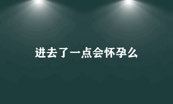 进去了一点会怀孕么