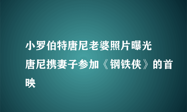 小罗伯特唐尼老婆照片曝光 唐尼携妻子参加《钢铁侠》的首映