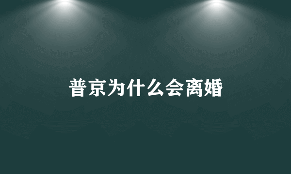 普京为什么会离婚