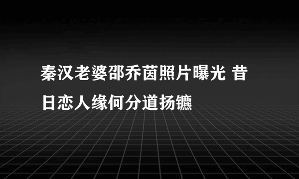 秦汉老婆邵乔茵照片曝光 昔日恋人缘何分道扬镳