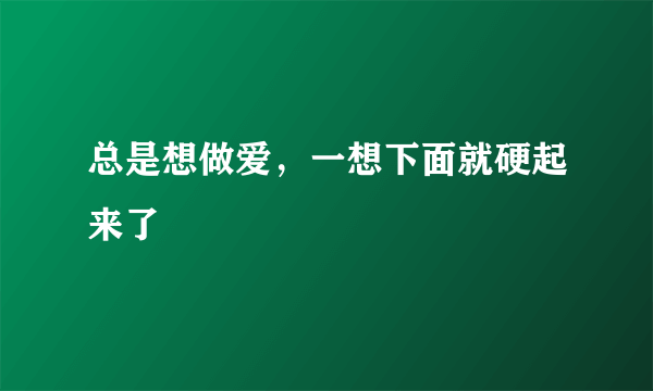 总是想做爱，一想下面就硬起来了