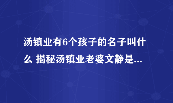 汤镇业有6个孩子的名子叫什么 揭秘汤镇业老婆文静是谁_飞外网