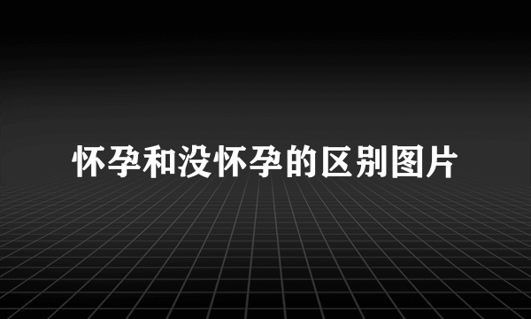 怀孕和没怀孕的区别图片