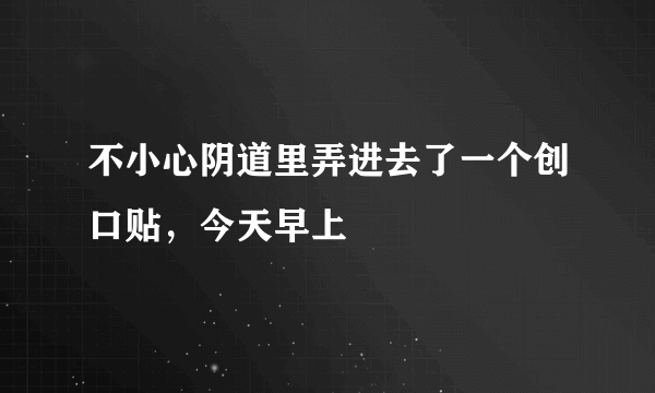 不小心阴道里弄进去了一个创口贴，今天早上