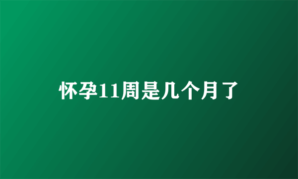 怀孕11周是几个月了