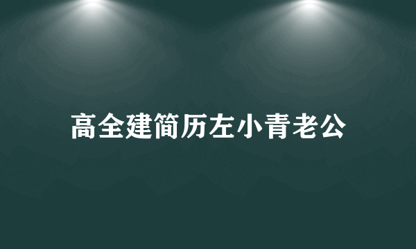 高全建简历左小青老公