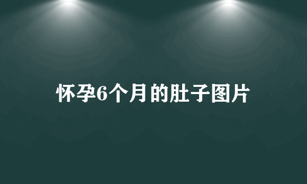 怀孕6个月的肚子图片