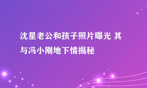 沈星老公和孩子照片曝光 其与冯小刚地下情揭秘