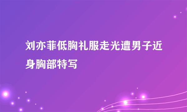 刘亦菲低胸礼服走光遭男子近身胸部特写