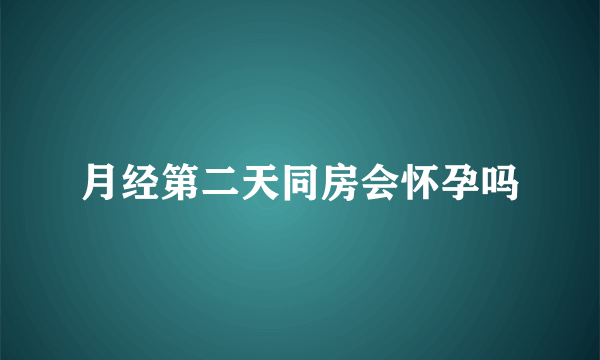 月经第二天同房会怀孕吗