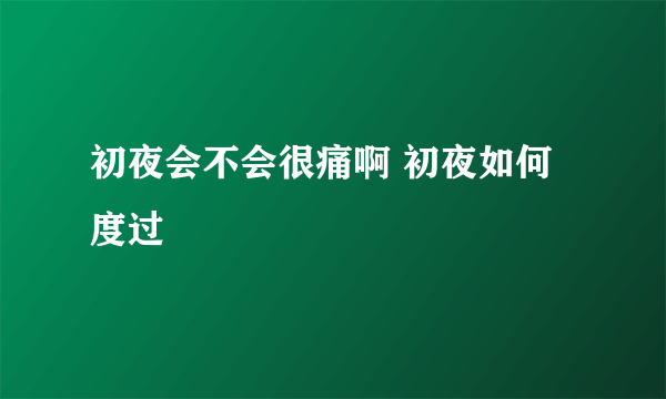 初夜会不会很痛啊 初夜如何度过