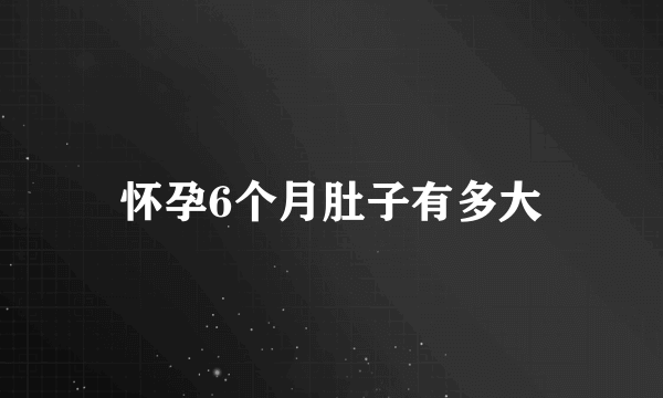 怀孕6个月肚子有多大