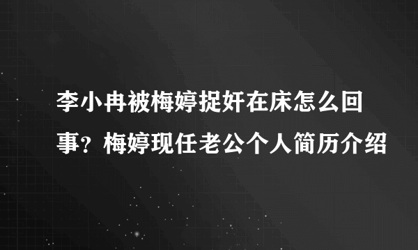 李小冉被梅婷捉奸在床怎么回事？梅婷现任老公个人简历介绍