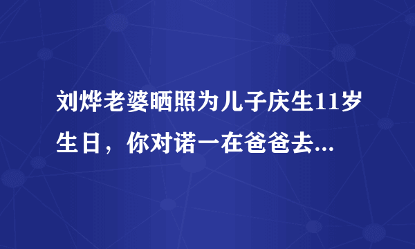 刘烨老婆晒照为儿子庆生11岁生日，你对诺一在爸爸去哪的表现有何印象？