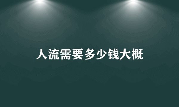 人流需要多少钱大概