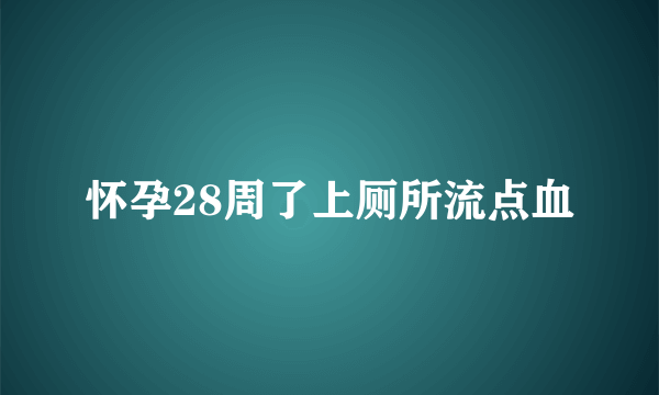 怀孕28周了上厕所流点血