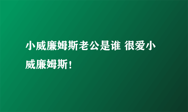 小威廉姆斯老公是谁 很爱小威廉姆斯！