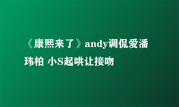 《康熙来了》andy调侃爱潘玮柏 小S起哄让接吻