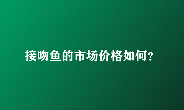 接吻鱼的市场价格如何？