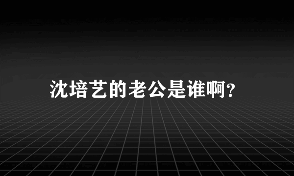 沈培艺的老公是谁啊？