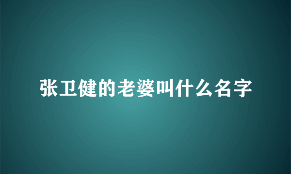 张卫健的老婆叫什么名字