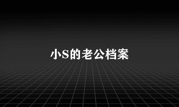 小S的老公档案