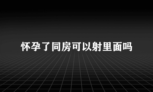 怀孕了同房可以射里面吗