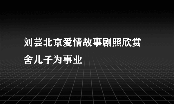 刘芸北京爱情故事剧照欣赏 舍儿子为事业