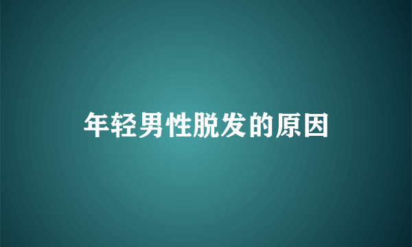 年轻男性脱发的原因