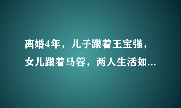 离婚4年，儿子跟着王宝强，女儿跟着马蓉，两人生活如今截然不同