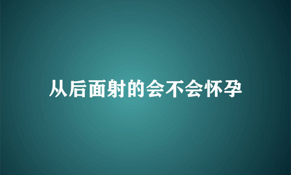 从后面射的会不会怀孕