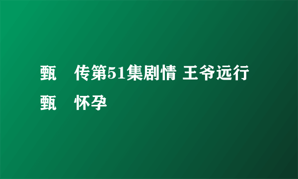 甄嬛传第51集剧情 王爷远行甄嬛怀孕