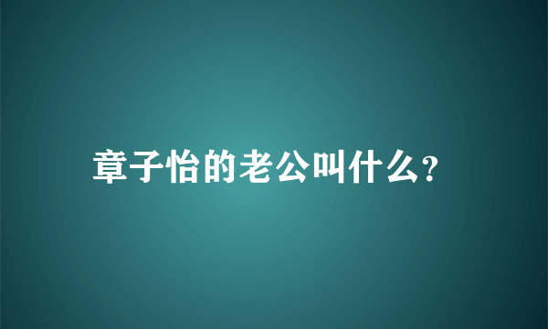 章子怡的老公叫什么？