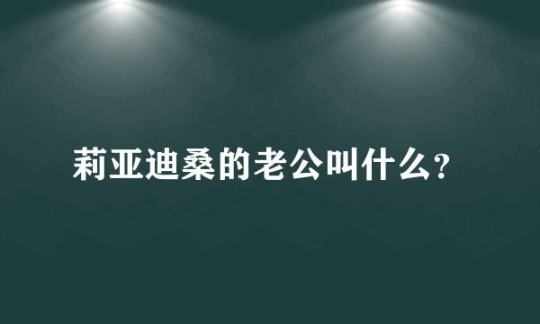 莉亚迪桑的老公叫什么？