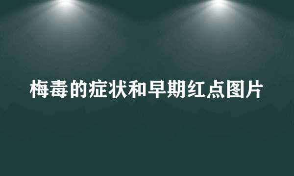 梅毒的症状和早期红点图片