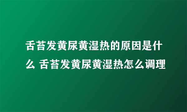 舌苔发黄尿黄湿热的原因是什么 舌苔发黄尿黄湿热怎么调理