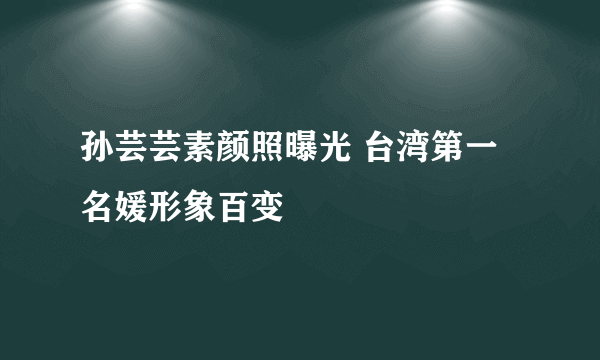 孙芸芸素颜照曝光 台湾第一名媛形象百变