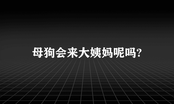 母狗会来大姨妈呢吗?