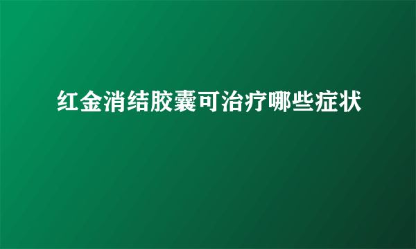 红金消结胶囊可治疗哪些症状