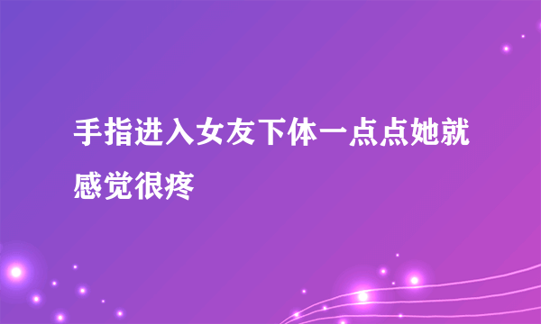 手指进入女友下体一点点她就感觉很疼